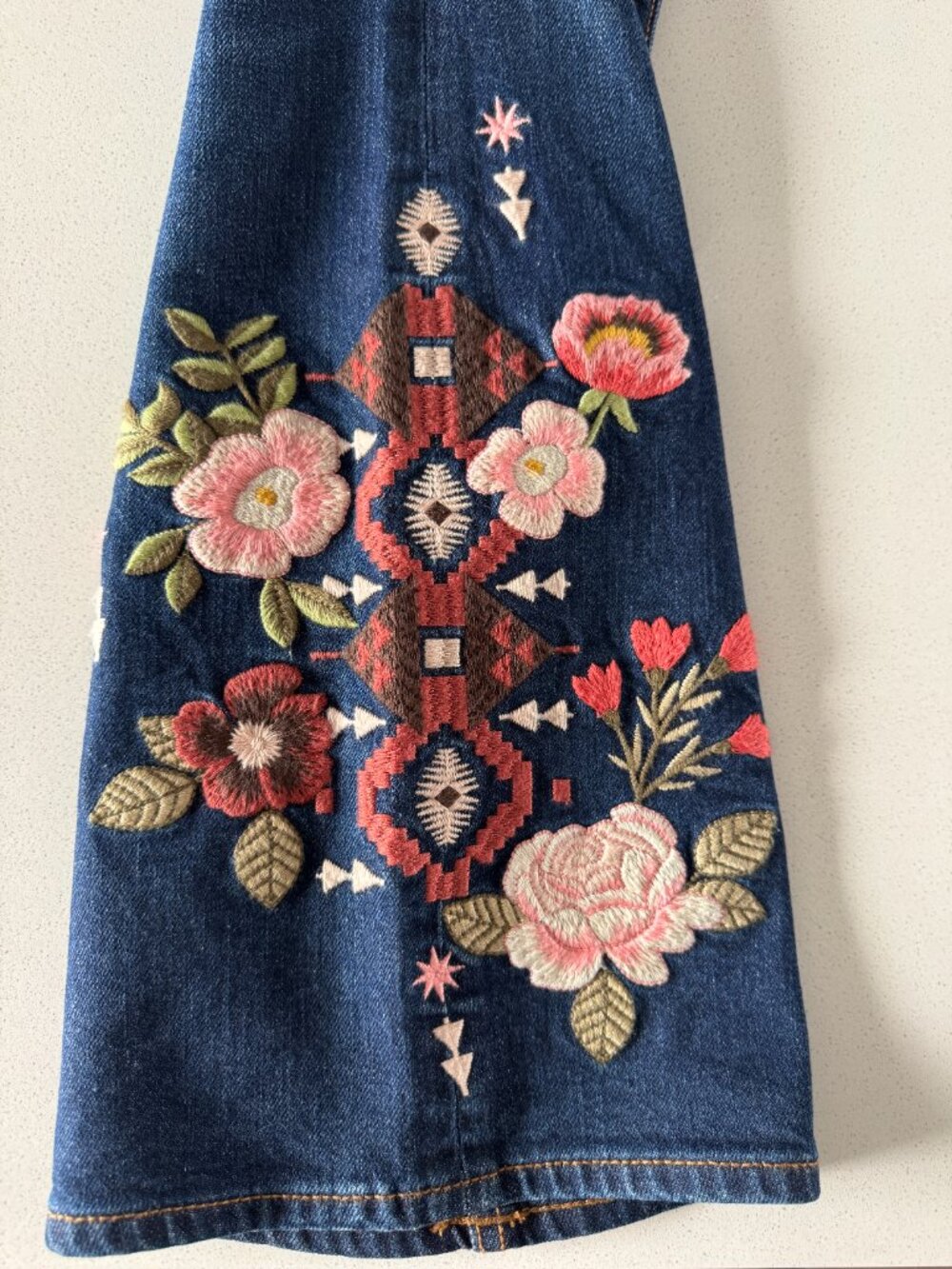 Johnny Was The Boot Jean Embroidered High Rise Jeans, Size 30 - Picture 4 of 14